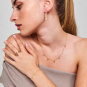 Pulsera geométrica en plata de ley con baño de oro 18k