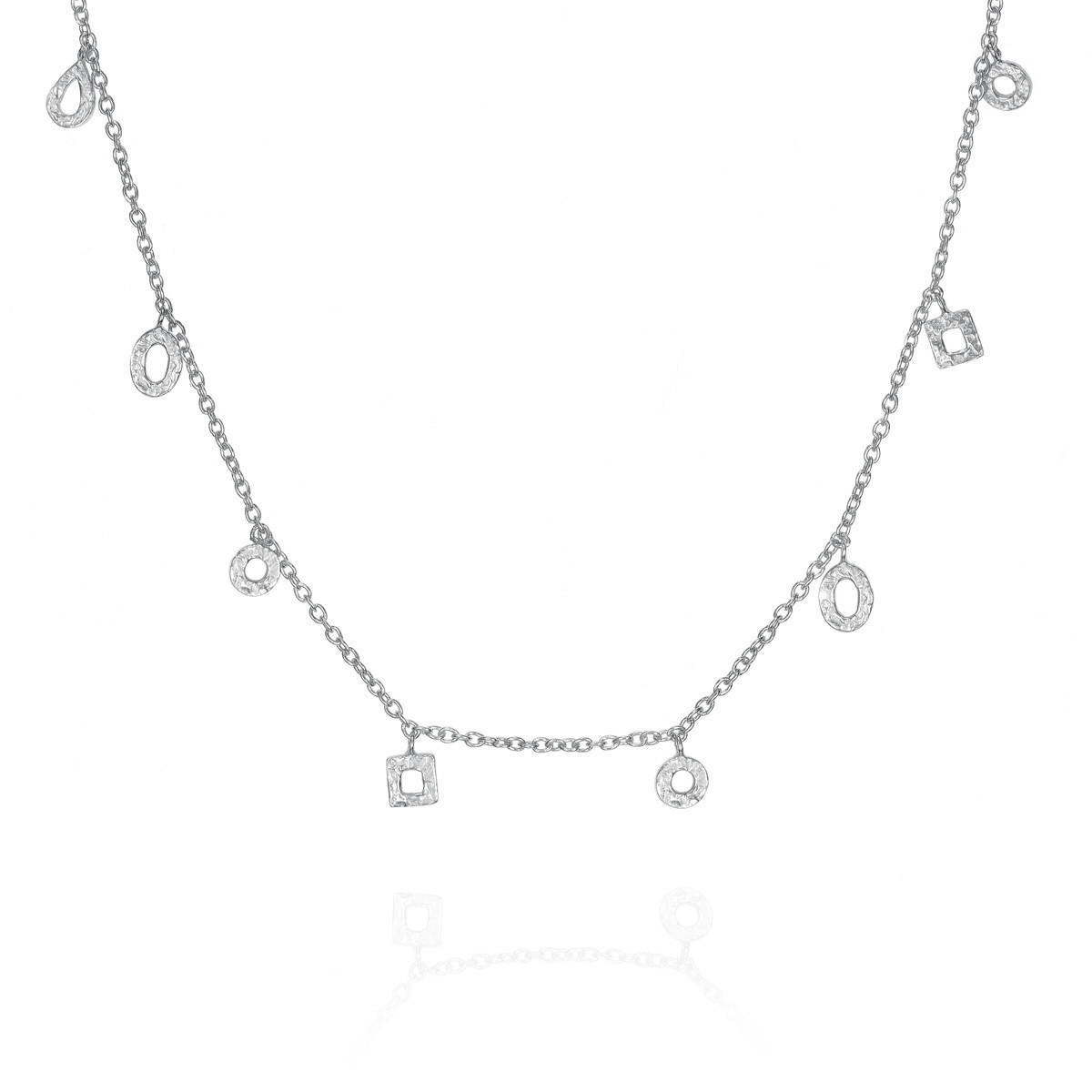 Collar geométrico en plata de ley
