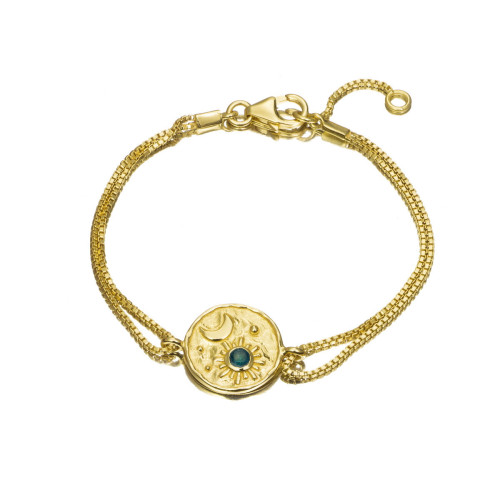 Apatite bracelet in 18k gold vermeil sterling silver