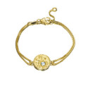 Blue topaz bracelet in 18k gold vermeil sterling silver