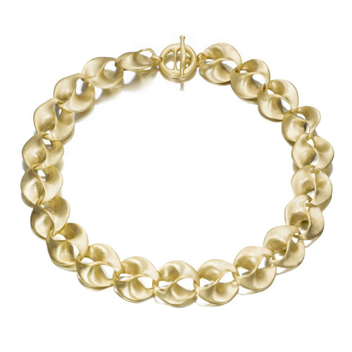 Collar  LOVE de Plata. Baño de Oro 18k