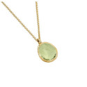 Colgante pequeño con Amatista Verde en baño de oro 18k