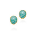 Pendientes de Amazonita con baño de oro 18k
