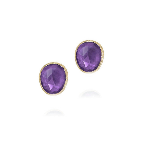 Pendientes de Amatista con baño de oro 18k