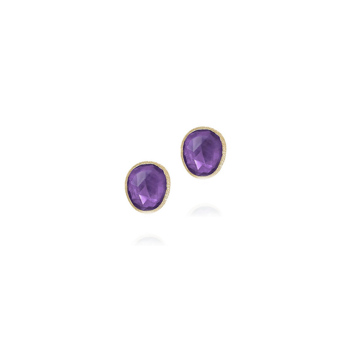 Pendientes de Amatista con baño de oro 18k