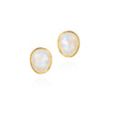 Pendientes de Espectrolita con baño de oro 18k