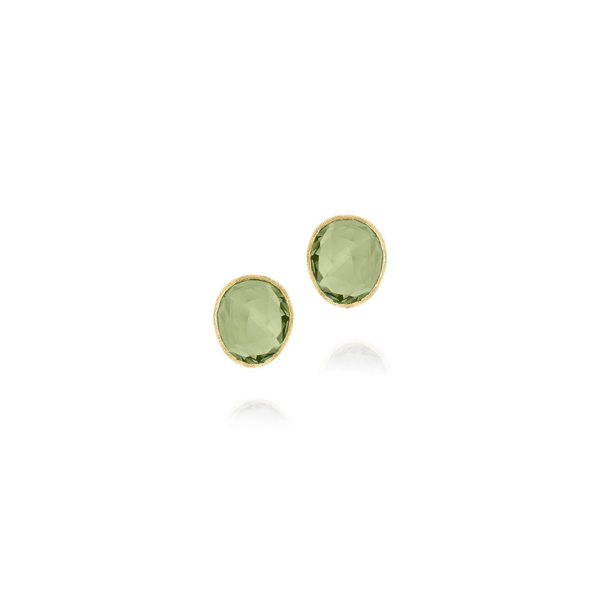 Pendientes de Amatista Verde con baño de oro 18k