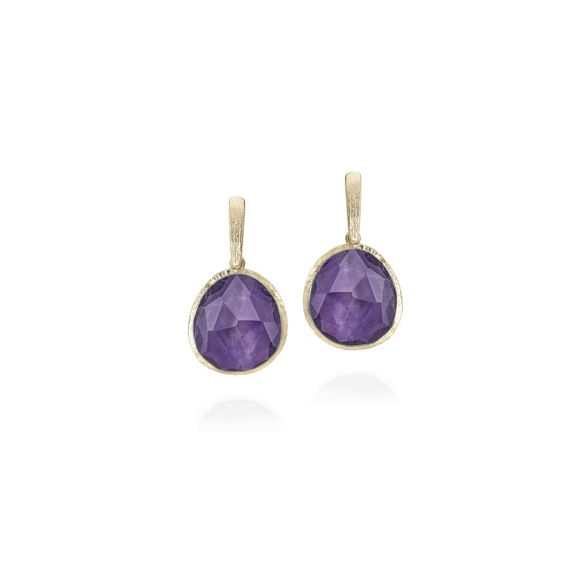 Pendientes Amatista con Baño de Oro 18k