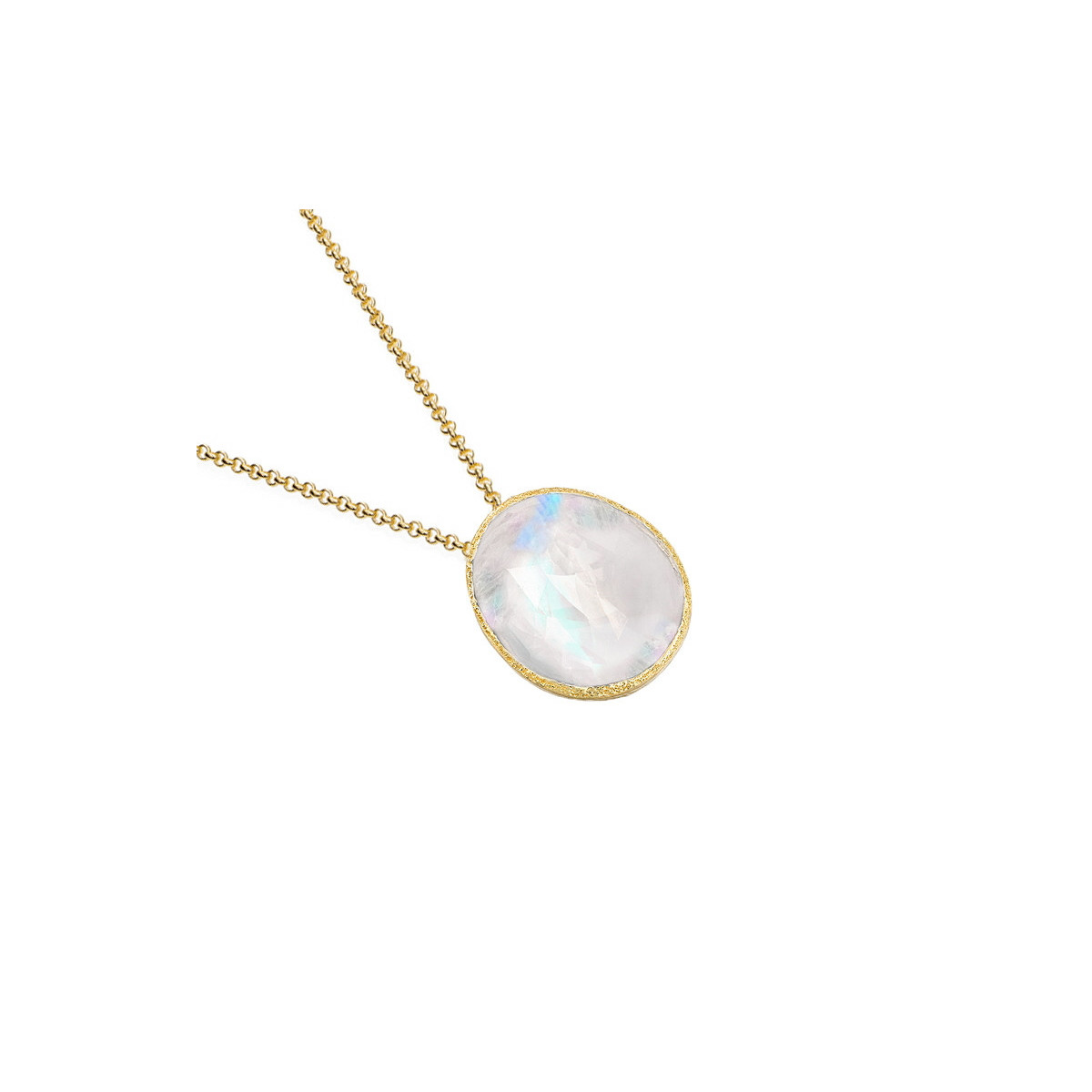 Colgante con Espectrolita en baño de oro 18k