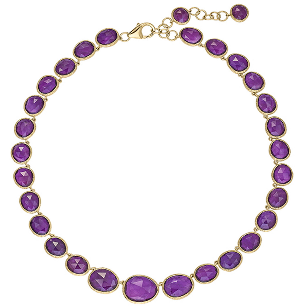 Collar de Amatista en baño de oro 18k