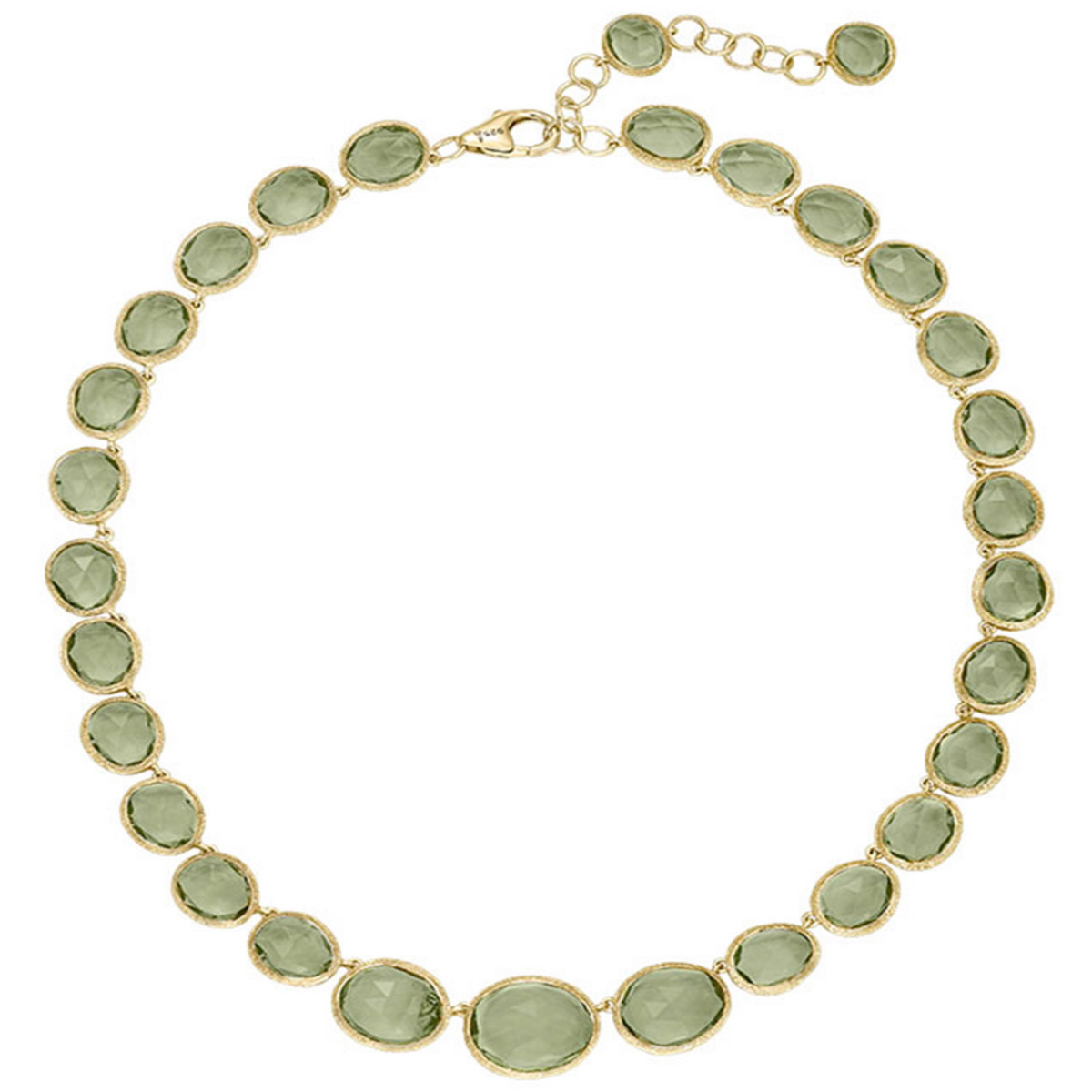 Collar de Amatista Verde en baño de oro 18k