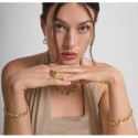Collar de Amatista Verde en baño de oro 18k