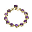 Small Amethyst Bracelet in 18k Gold Vermeil