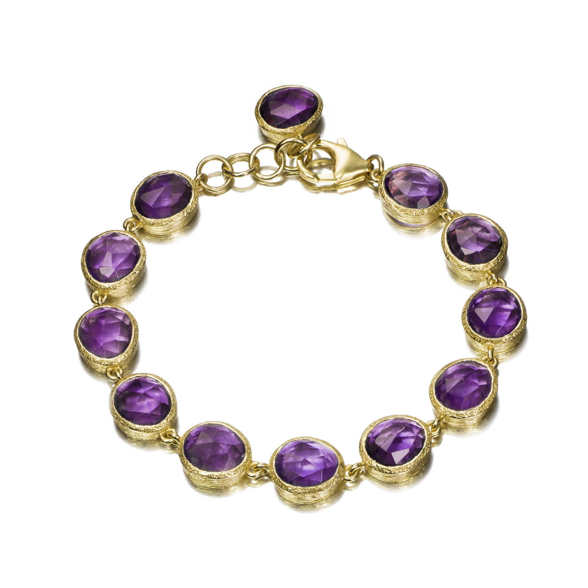Small Amethyst Bracelet in 18k Gold Vermeil