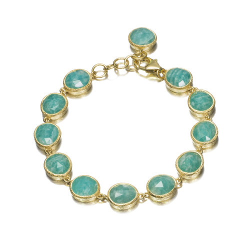 Small Amazonite Bracelet in 18k Gold Vermeil
