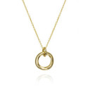 Collar de círculo irregular en plata de ley con baño de oro 18k