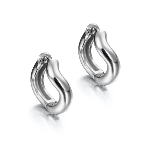 Pendientes con forma irregular en plata de ley 925