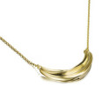 Collar con diseño ondulado con baño de oro 18k