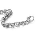 Silver Necklace in 925 Sterling with Floral Style Links