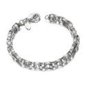 Pulsera de Eslabones con Diseño Exclusivo en Plata 925