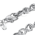 Pulsera infinito con textura de serpiente en plata de ley 925
