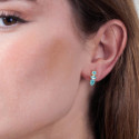 Stud Earrings with Amazonites in 18k Gold Vermeil