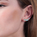 Climber Earrings with Amazonites in 18k Gold Vermeil