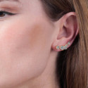 Labradorite Climber Earrings in Sterling Silver with 18k Gold Vermeil
