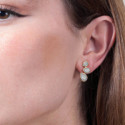 Stud Earrings with Oval Labradorites in 18k Gold Vermeil