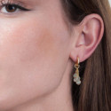 Hoop Earrings with Labradorites in 18k Gold Vermeil