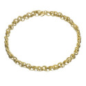 Collar de infinitos con textura de serpiente en baño de oro 18k