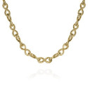 Collar de infinitos con textura de serpiente en baño de oro 18k