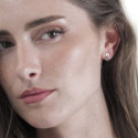Pendientes de plata de ley motivo irregular