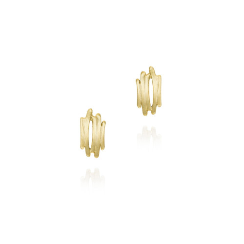18k Gold Vermeil Irregular Motif Earrings
