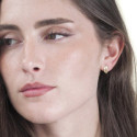 Pendientes con baño de oro 18k motivo irregular