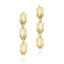 Long 18k Gold Vermeil Irregular Earrings