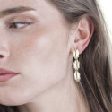 Long 18k Gold Vermeil Irregular Earrings