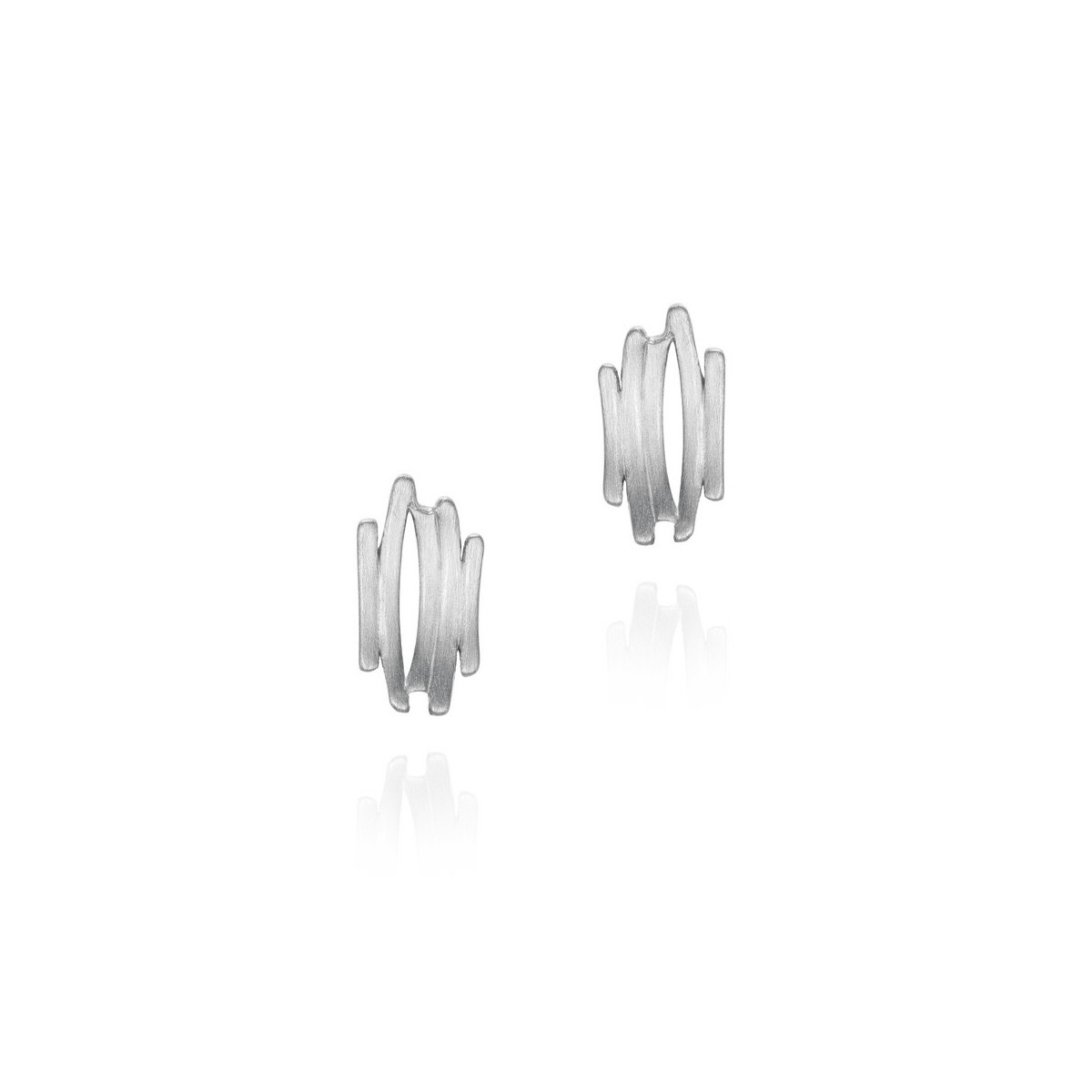 Pendientes midi de plata de ley motivo irregular