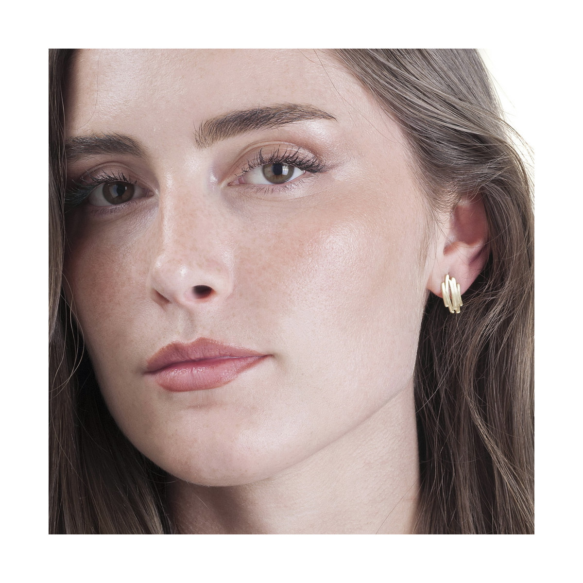 Midi 18k Gold Vermeil Irregular Earrings