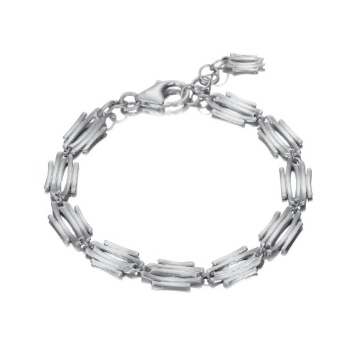 925 Sterling Silver Irregular Motif Bracelet