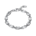 925 Sterling Silver Irregular Motif Bracelet