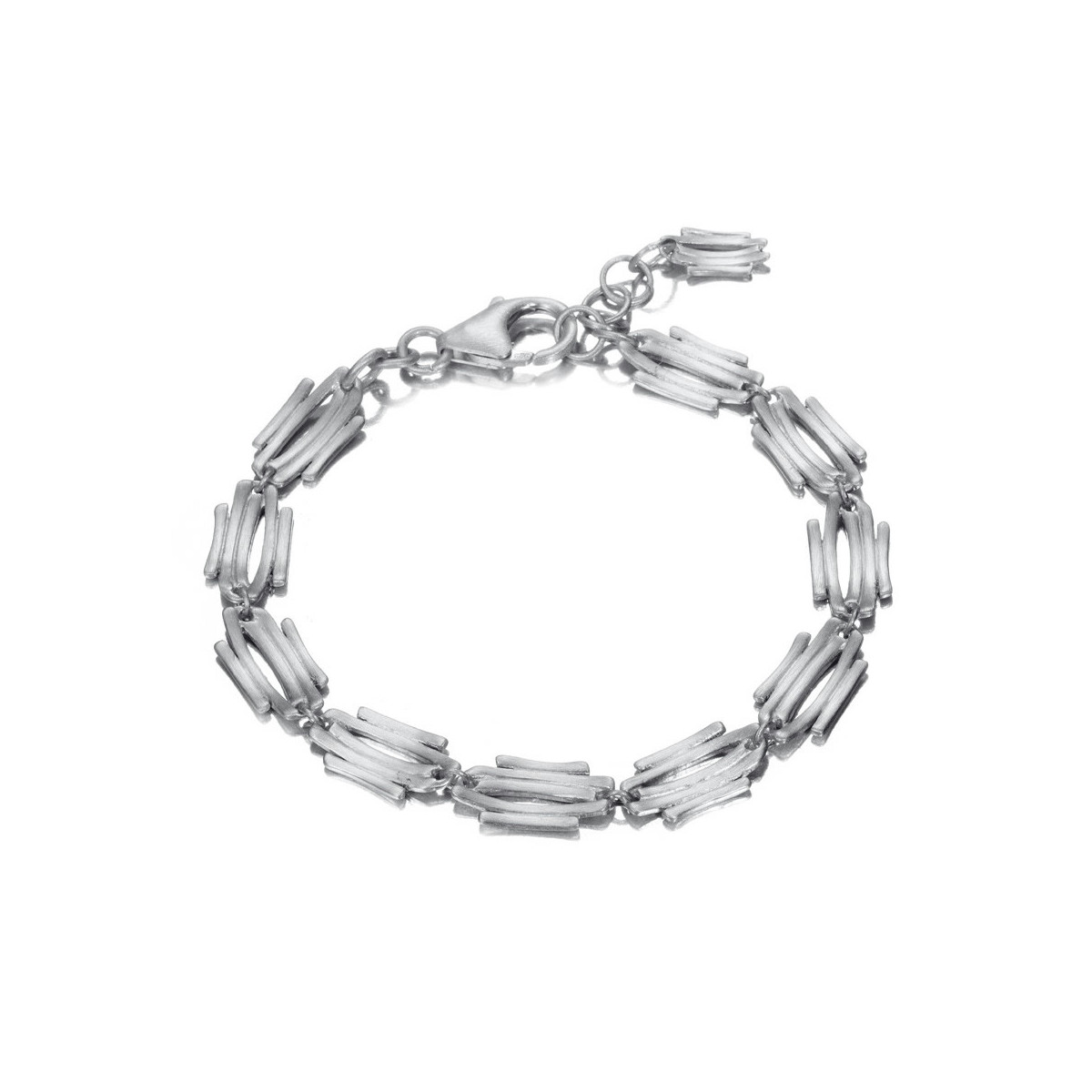 Pulsera de motivos irregulares en plata de ley 925