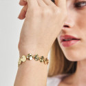 Pulsera de gotas orgánicas de plata con baño de oro 18k