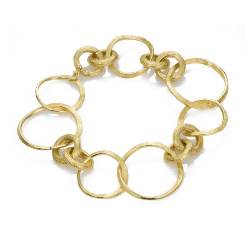 Mixed link bracelet in sterling silver with 18k gold vermeil