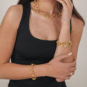 Mixed link bracelet in sterling silver with 18k gold vermeil Mixed link bracelet in sterling silver with 18k gold vermeil