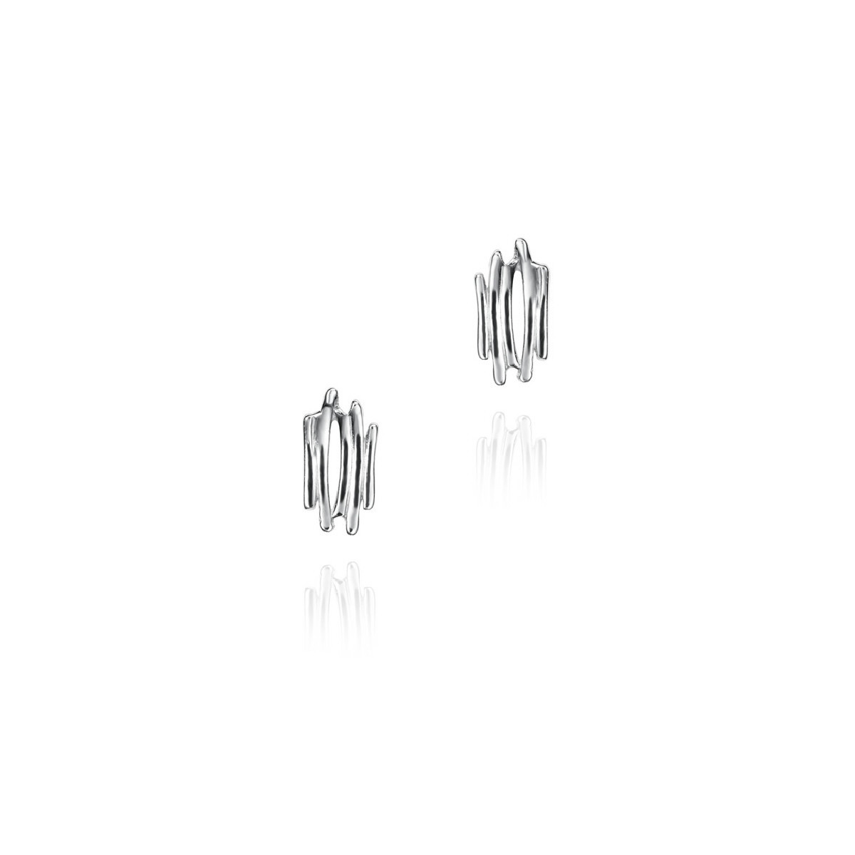 Pendientes de motivo irregular de plata de ley 925