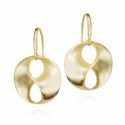 Hook earrings with large links in 18k gold vermeil sterling silver