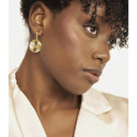 Hook earrings with large links in 18k gold vermeil sterling silver