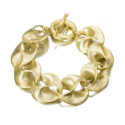 Large link bracelet in 18k gold vermeil sterling silver