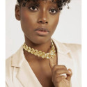 Collar con eslabones grandes de plata con baño de oro 18k